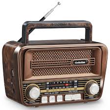 Gelielim Retro Bluetooth Portable Radio: AM/FM & Shortwave with TF/USB Support